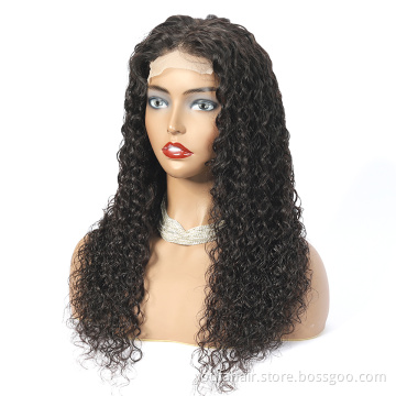 New Arrival 4x4 5x5 6x6 Deep Wave Transparent Lace Closure Wig Brazilian Curly Virgin Human Hair Wig Youfa Factory Wholesale